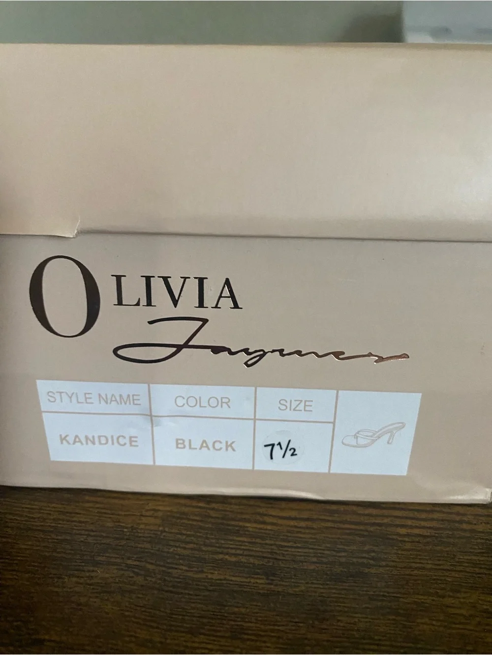 Black Olivia Jaymes High-Heeled Thong Sandals